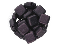 CZECHMATES™ / Tile Bead / 6mm / Metallic Suede / Dark Plum / 30szt