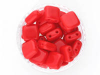 CZECHMATES™ / Tile Bead / 6mm / Opaque / Red / 30szt