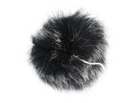 Pompon / 100% poliester / czarny / 12cm / 1szt