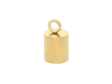 Końcówki do wklejania / stal chirurgiczna / 11x6x6mm / złoty / otwór 5mm / 2szt