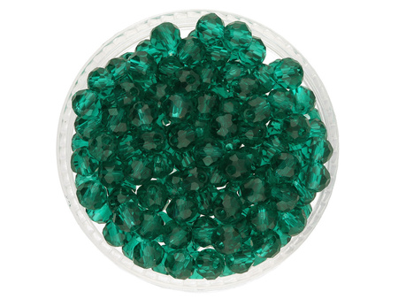 CrystaLove™ / kryształki szklane / rondelle / 3x4mm / Malachite Green / 150szt