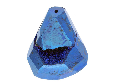 Agat druzy / kaboszon / owal nieregularny / 46x36x16mm / Deep Blue / 1szt