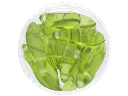 CZECHMATES™ / koraliki szklane / Daggers / 5/16mm / Transparent / Olivine / 15szt