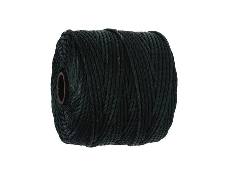 BEADSMITH™ / nić SuperLon™ Macrame / nylon / Tex 400 / Black / 0.8mm / 32m