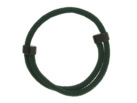 Baza męskiej bransoletki / regulowana, obwód max 8cm / poliester, stal chirurgiczna / zielony / 1szt