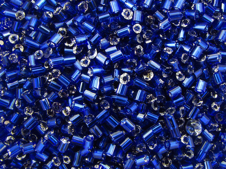 Seed Beads / szklana sieczka / Hex 11/0 / Silver Lined / Dark Sapphire / otwór 0.8mm / 20g