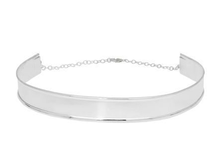 Choker / 1cm / średnica 12cm / srebrny / 1szt