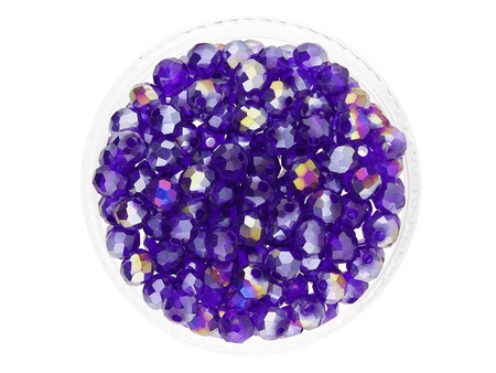CrystaLove™ / kryształki szklane / rondelle / 3x4mm / granatowy AB / 120szt
