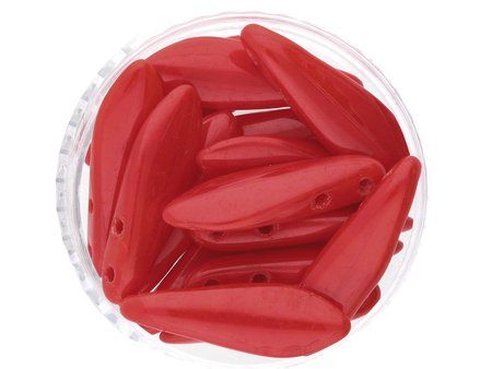 CZECHMATES™ / Daggers / 5/16mm / Opaque / Red / 15szt