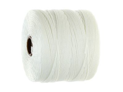 BEADSMITH™ / nić SuperLon Fine / nylon / Tex 135 / White / 0.5mm / 108m