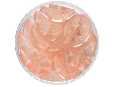 CZECHMATES™ / koraliki szklane / Crescent / 3/10mm / Transparent / Peach Echo / 5g