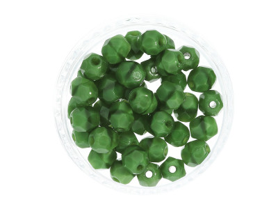 Firepolish™ / 3mm / Opaque / Green w/Black / 40szt