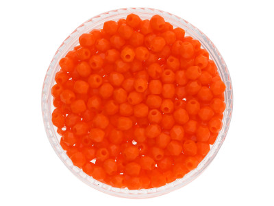 Firepolish™ / 3mm / Opaque / Orange - Red / 40szt