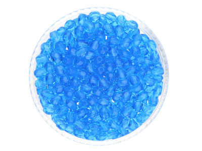 Firepolish™ / 3mm / Transparent / Aqua Capri Blue / 40szt