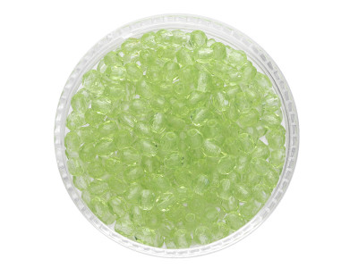 Firepolish™ / 3mm / Transparent / Dark Peridot / 40szt