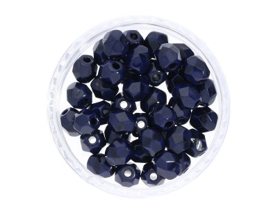 Firepolish™ / 4mm / Opaque / Dark Navy Blue / 40szt