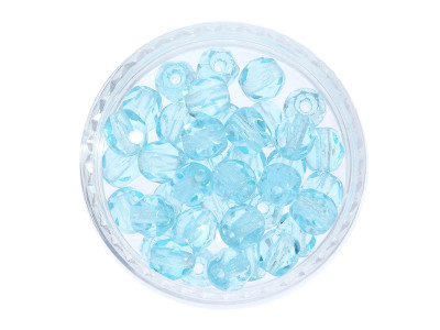 Firepolish™ / 4mm / Transparent / Light Aquamarine / 40szt