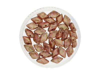 GEMDUO™ / 8x5mm / Luster / Opaque / Rose Gold Topaz / 5g / ~35szt