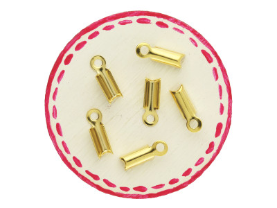 Końcówki zaciskowe skrzydełka / stal nierdzewna / 3x9mm / złoty / 6szt