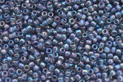 TOHO™ / Round / 11/0 / Inside-Color Rainbow / Gray/Opaque Gray-Lined / 10g / ~1100szt