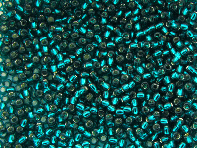 TOHO™ Round 11/0 / Silver Lined / Teal / 10g / ~1100szt