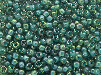 TOHO™ / Round 8/0 / Inside-Color Rainbow / Lt Sapphire / Opaque Teal Lined / 10g / ~410szt