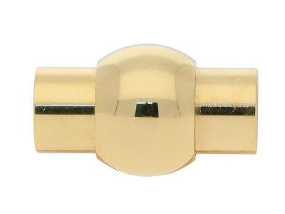 Zapięcie magnetyczne / stal chirurgiczna / walec z kulką / 15x8x8mm / złoty / otwór 3mm / 1szt