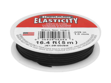 Beadalon™ / Elasticity / linka jubilerska / 1.0mm / Black / 5m