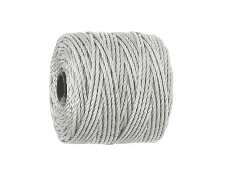 Beadsmith™ / nić SuperLon™ Macrame / nylon / Tex 400 / Light grey / 0.8mm / 32m