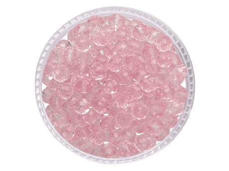 CrystaLove™ / kryształki szklane / rondelle / 3x4mm / Light Pink / 150szt