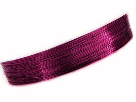 Drut wire wrapping, drut jubilerski / kolor purpurowy / grubość drutu 0.3mm / długość 25m