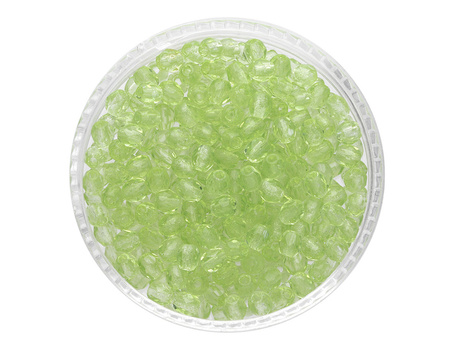 Firepolish™ / 3mm / Transparent / Dark Peridot / 40szt