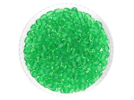 Firepolish™ / 3mm / Transparent / Green / 40szt