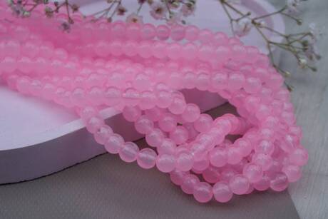 Jade™ / kula szklana / 6mm / pink / 140szt