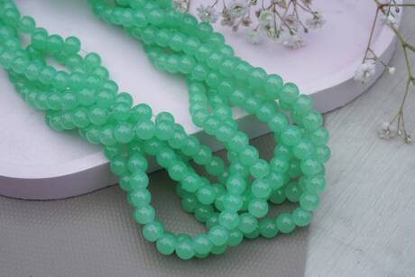 Jade™ / kula szklana / 6mm / zielony  / 140szt