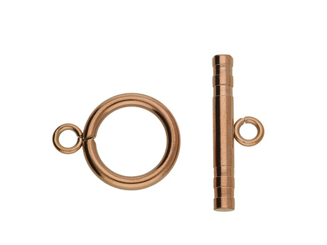 Zapięcie toggle / klasyczne / stal nierdzewna / 18x14 + 22x7mm / rose gold / uchwyt 3mm / 1szt